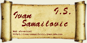 Ivan Samailović vizit kartica